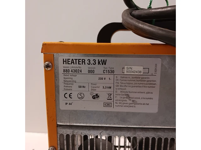 Bouwkachel, heater 3.3 kw, c1530 - afbeelding 6 van  7