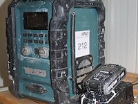 Bouwradio wesco met accu en lader. - afbeelding 2 van  3