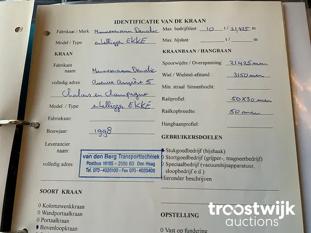 Bovenloophalkraan - afbeelding 7 van  7