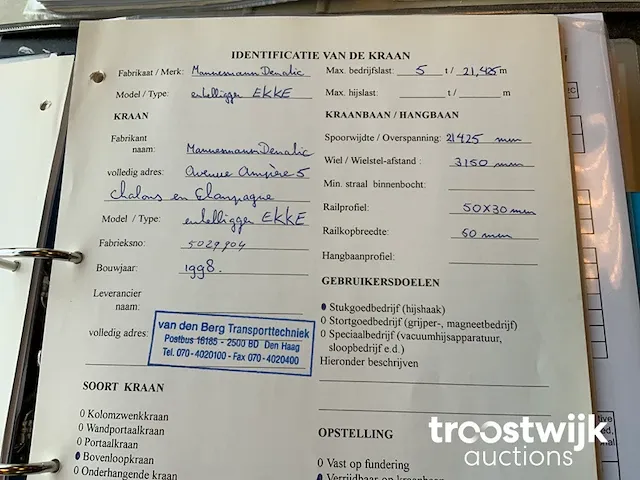 Bovenloophalkraan - afbeelding 7 van  7