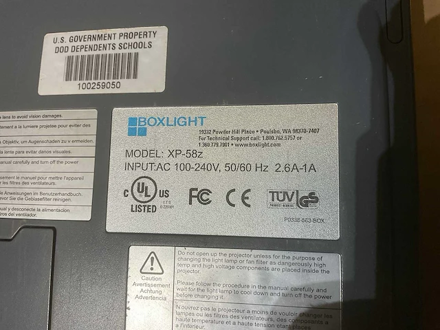 Boxlight xp-58z projector - afbeelding 5 van  5