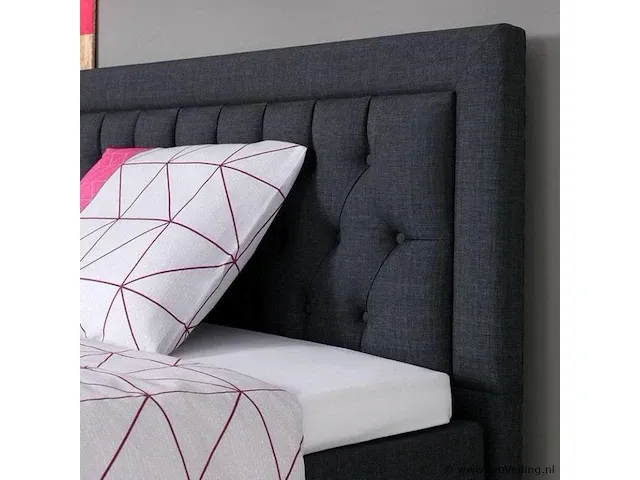 Boxspring italia banes, 180x200 cm, antraciet - afbeelding 2 van  9