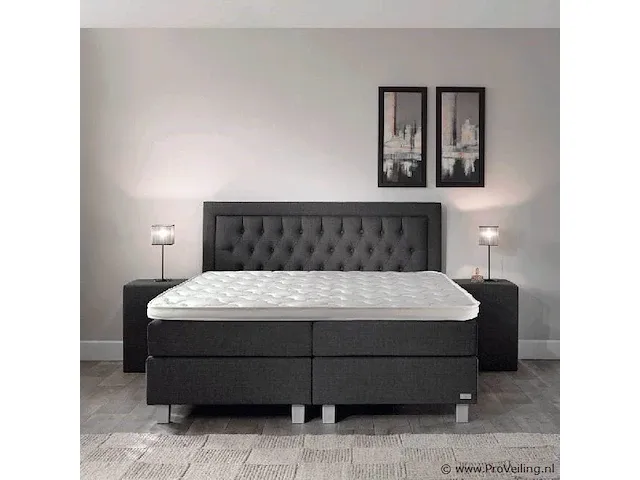 Boxspring italia banes, 180x200 cm, antraciet - afbeelding 4 van  9