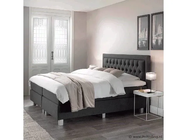 Boxspring italia banes, 180x200 cm, antraciet - afbeelding 7 van  9