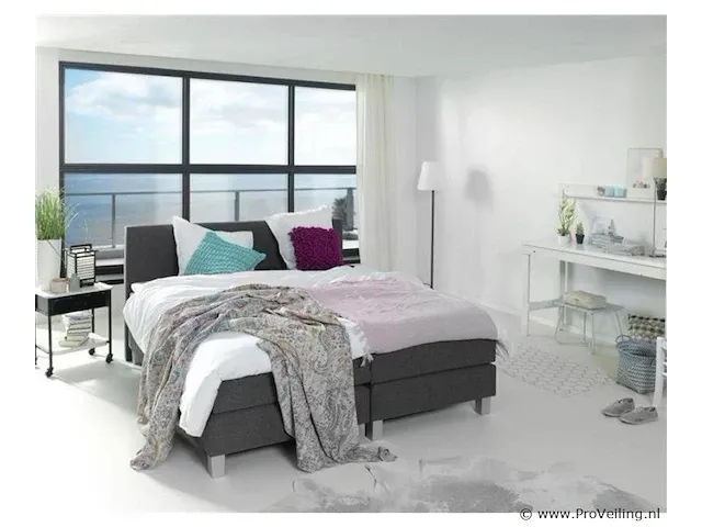 Boxspring miami 2.0, 140x200 cm, licht grijs - afbeelding 1 van  10