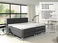 Boxspring miami 2.0, 140x210 cm, xl, licht grijs - afbeelding 7 van  10