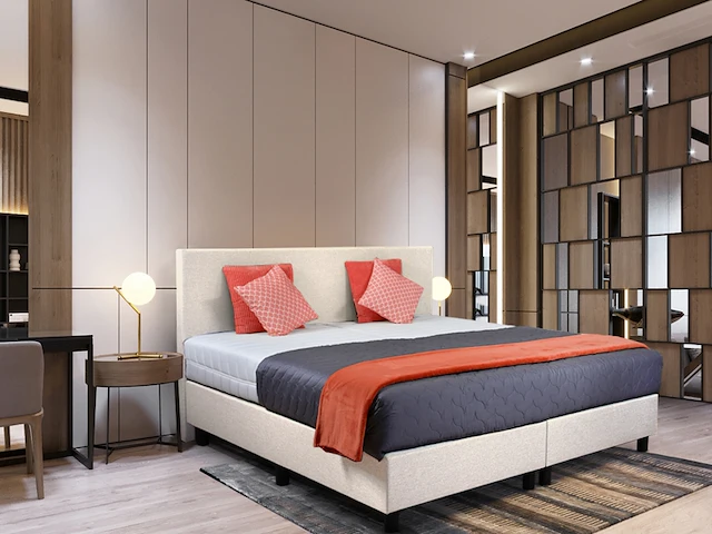 Boxspringcombinatie m-ray, valencia, beige - afbeelding 1 van  4