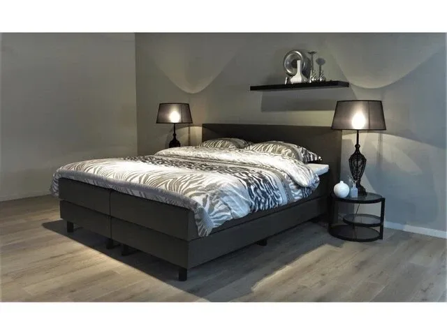 Boxspringcombinatie m-ray, valencia deluxe, antraciet - afbeelding 1 van  4