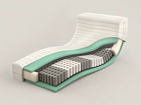 Boxspringcombinatie m-ray, valencia deluxe, beige - afbeelding 3 van  4