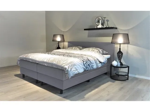 Boxspringcombinatie m-ray, valencia deluxe, grijs - afbeelding 1 van  4