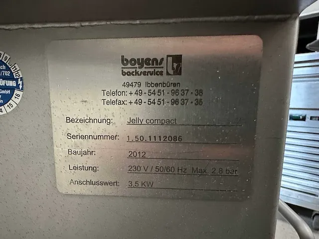 Boyens - jelly compact - gelei spuitmachine - afbeelding 6 van  7