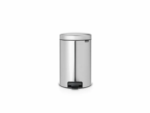 Brabantia 112041 12l ronde roestvrijstalen prullenbak - afbeelding 1 van  4