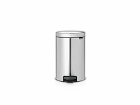 Brabantia 112041 12l ronde roestvrijstalen prullenbak - afbeelding 1 van  4