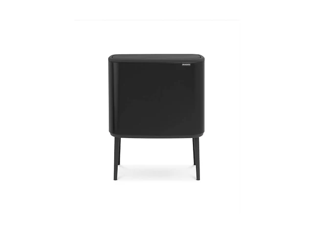 Brabantia 315824 36l rechthoekige kunststof zwarte prullenbak - afbeelding 1 van  4