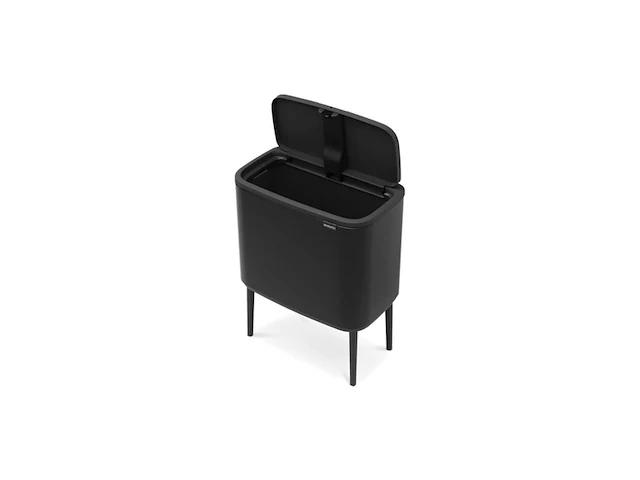 Brabantia 315824 36l rechthoekige kunststof zwarte prullenbak - afbeelding 2 van  4