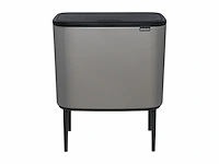 Brabantia afvalbak bo touch bin mineraal beton grijs, 3 x 11 l