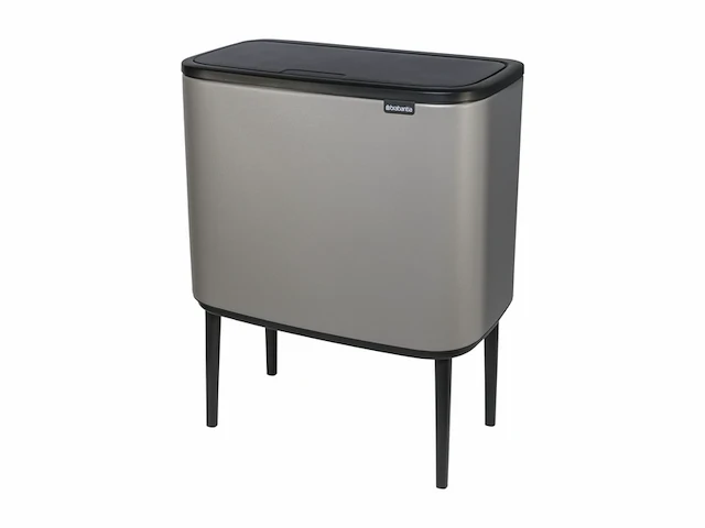 Brabantia afvalbak bo touch bin mineraal beton grijs, 3 x 11 l - afbeelding 2 van  3