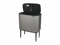 Brabantia afvalbak bo touch bin mineraal beton grijs, 3 x 11 l - afbeelding 3 van  3