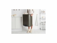 Brabantia bo prullenbak - 2 x 30 liter - afvalscheiding - platinum - afbeelding 3 van  4