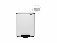 Brabantia bo prullenbak - 2 x 30 liter - afvalscheiding - white - afbeelding 1 van  4