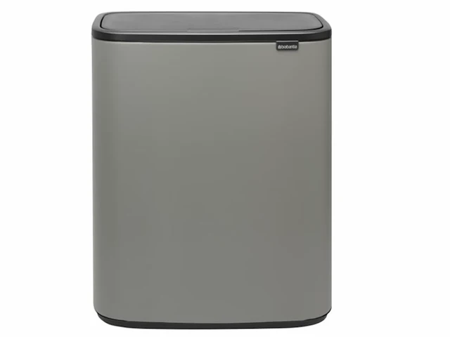 Brabantia bo prullenbak 2 x 30 liter afvalscheiding mineral infinite grey - afbeelding 1 van  1