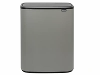 Brabantia bo prullenbak 2 x 30 liter afvalscheiding mineral infinite grey - afbeelding 1 van  1