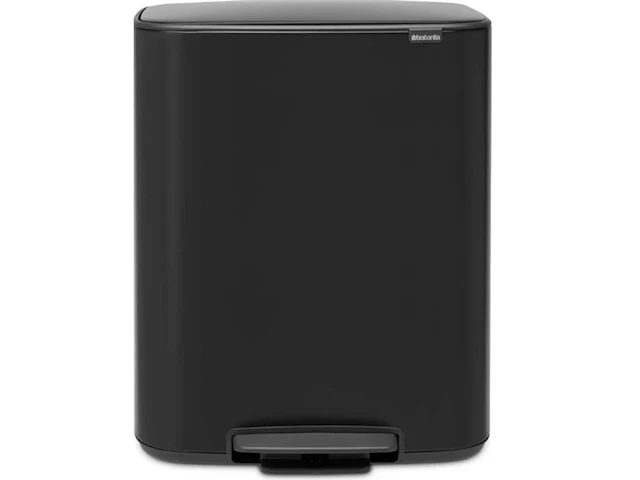 Brabantia bo prullenbak 60 liter matt zwart - afbeelding 1 van  1