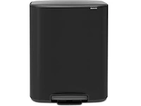 Brabantia bo prullenbak 60 liter matt zwart - afbeelding 1 van  1