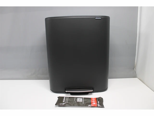 Brabantia bo prullenbak 60l mineral infinite grijs - afbeelding 2 van  3