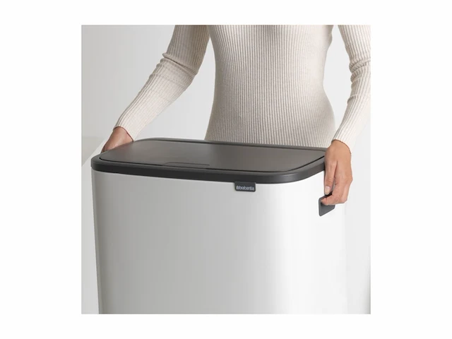 Brabantia bo touch afvalemmer xl 1 binnenemmer 60l wit - afbeelding 3 van  4