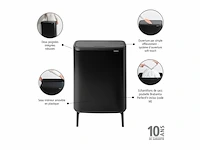 Brabantia bo touch bin hi prullenbak 60 liter matt black - afbeelding 2 van  2