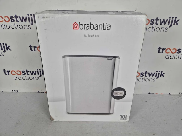 Brabantia bo touch bin prullenbak - 2 x 30 liter - afvalscheiding - confident grey - afbeelding 2 van  2