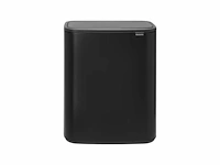Brabantia bo touch bin prullenbak - 2 x 30 liter - afvalscheiding - matt black - afbeelding 1 van  2