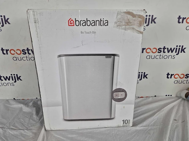 Brabantia bo touch bin prullenbak - 2 x 30 liter - afvalscheiding - platinum - afbeelding 2 van  2