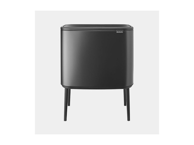 Brabantia bo touch bin prullenbak - 3 x 11 liter - afvalscheiding - confident grey - afbeelding 1 van  5