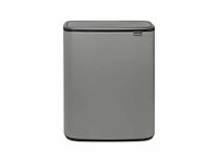 Brabantia bo touch bin prullenbak - 60 liter - mineral concrete grey - afbeelding 1 van  2