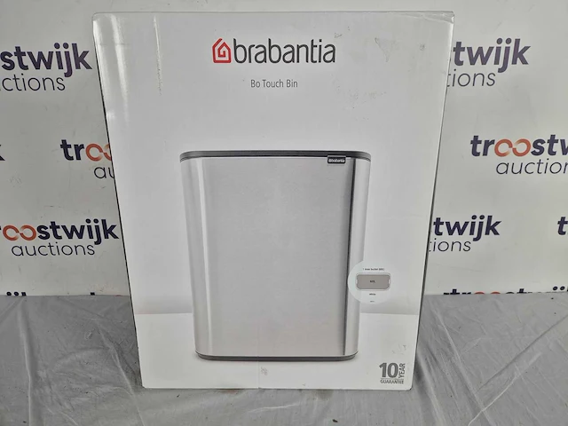 Brabantia bo touch bin prullenbak - 60 liter - white - afbeelding 2 van  2