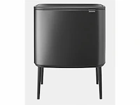 Brabantia bo touch bin prullenbak 11 + 23 liter afvalscheiding confident grey - afbeelding 1 van  6