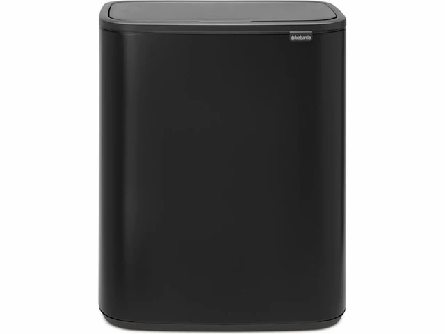 Brabantia bo touch bin prullenbak 2 x 30 liter afvalscheiding matt zwart - afbeelding 1 van  3