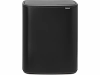 Brabantia bo touch bin prullenbak 2 x 30 liter afvalscheiding matt zwart - afbeelding 1 van  3