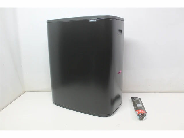 Brabantia bo touch bin prullenbak 2 x 30 liter afvalscheiding matt zwart - afbeelding 2 van  3