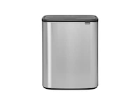 Brabantia bo touch bin xl, mat staal vingerafdrukbestendig, 1 binnenemmer 60l - afbeelding 1 van  4