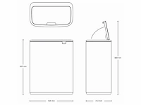 Brabantia bo touch bin xl, matt black 60l - afbeelding 2 van  4