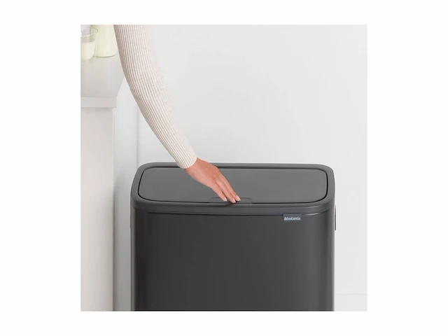Brabantia bo touch bin xl, matt black 60l - afbeelding 4 van  4