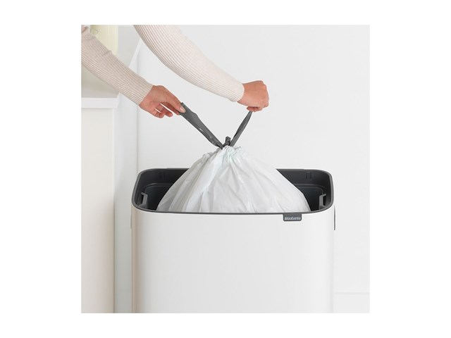 Brabantia bo touch bin xl, wit, 1 binnenemmer 60 l - afbeelding 3 van  4