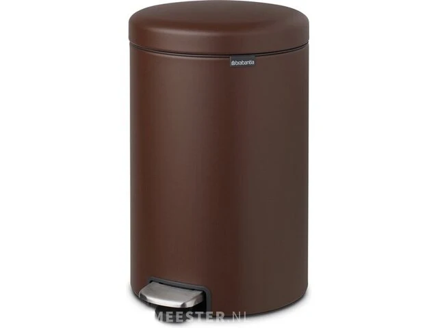 Brabantia newicon prullenbak - 20 liter - mineral cosy brown - afbeelding 3 van  4
