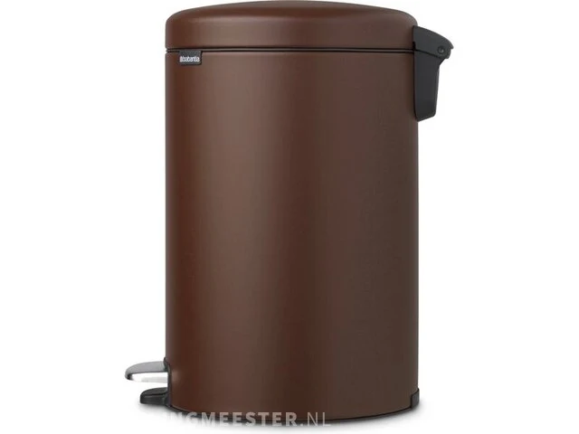 Brabantia newicon prullenbak - 20 liter - mineral cosy brown - afbeelding 4 van  4