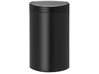 Brabantia prullenbak 40l hoek zwart roestvrijstalen - afbeelding 1 van  4