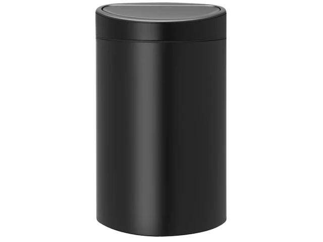 Brabantia prullenbak 40l hoek zwart roestvrijstalen - afbeelding 2 van  4