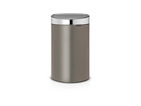 Brabantia touch bin prullenbak - 40 liter - platinum/matt steel deksel - afbeelding 1 van  2